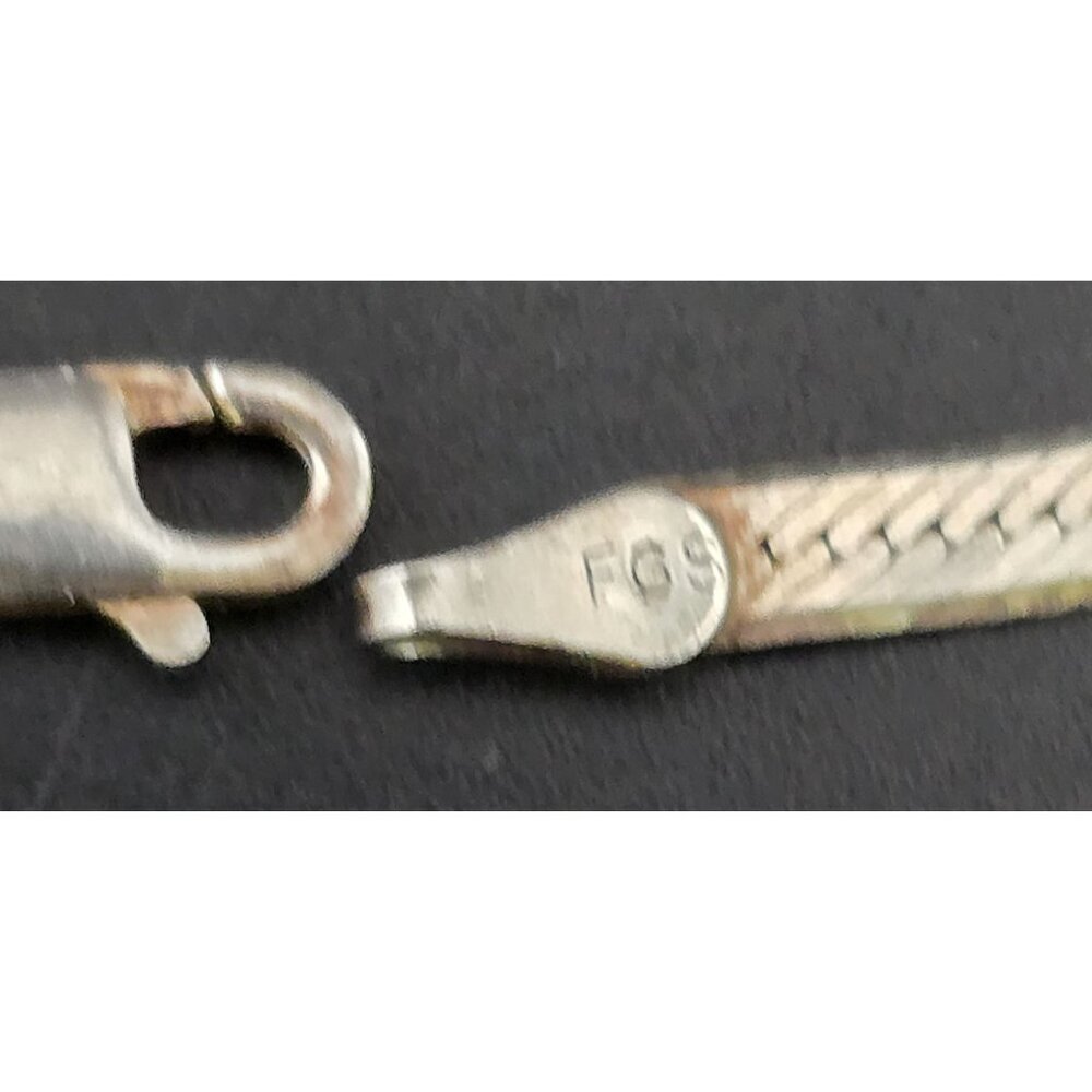 Vior 925 Sterling Silver Vntg Snake Chain Bracelet With Lobster Clasp Italy - Picture 6 of 10